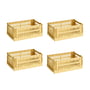 HAY - Colour Crate Basket S, 26.5 x 17 cm, golden yellow, recycled (set of 4)
