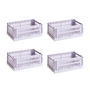 HAY - Colour Crate Basket S, 26.5 x 17 cm, lavender, recycled (set of 4)