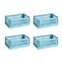 Hay - Colour Crate Basket S, 26.5 x 17 cm, light blue, recycled (set of 4)