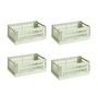 HAY - Colour Crate Basket S, 26.5 x 17 cm, mint, recycled (set of 4)