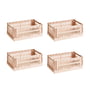 Hay - Colour Crate Basket S, 26.5 x 17 cm, powder, recycled (set of 4)