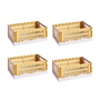 HAY - Colour Crate Mix basket S, 26.5 x 17 cm, golden yellow, recycled (set of 4)