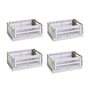 HAY - Colour Crate Mix basket S, 26.5 x 17 cm, lavender, recycled (set of 4)