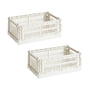 Hay - Colour Crate Basket S, 26.5 x 17 cm, off white, recycled (set of 2)