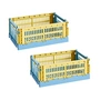 HAY - Colour Crate Mix basket S, 26.5 x 17 cm, dusty yellow, recycled (set of 2)