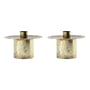 House Doctor - Simb candle holder, Ø 12 x H 8 cm, antique metal (set of 2)