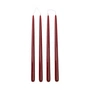 Broste Copenhagen - Smooth candle, h 38 cm, red (set of 4)