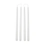Broste Copenhagen - Smooth candle, h 38 cm, white (set of 4)