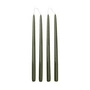Broste Copenhagen - Smooth candle, h 38 cm, green (set of 4)