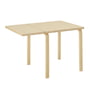 Artek - Aalto DL81C folding dining table, H x L 74 x 79 / 112.5 cm, natural birch