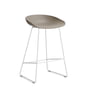 Hay - About A Stool AAS 38 Bar stool H 76, white / khaki 2. 0 (felt glides)