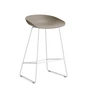 HAY - About A Stool AAS 38 Bar stool H 76, white / khaki 2. 0 (felt glides)