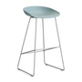 HAY - About A Stool AAS 38 Bar stool H 85, stainless steel / dusty blue 2. 0 (felt glides)