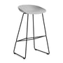 Hay - About A Stool AAS 38 Bar stool H 85, black / concrete grey 2. 0 (felt glides)