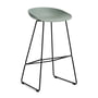 Hay - About A Stool AAS 38 Bar stool H 85, black / fall green 2. 0 (felt glides)