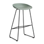 HAY - About A Stool AAS 38 Bar stool H 85, black / fall green 2. 0 (plastic glides)