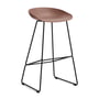 Hay - About A Stool AAS 38 Bar stool H 85, black / soft brick 2. 0 (felt glides)