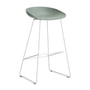 Hay - About A Stool AAS 38 Bar stool H 85, white / fall green 2. 0 (felt glides)