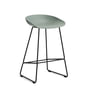 Hay - About A Stool AAS 38 Bar stool H 76, black / fall green 2. 0 (felt glides)