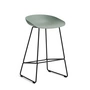 HAY - About A Stool AAS 38 Bar stool H 76, black / fall green 2. 0 (plastic glides)