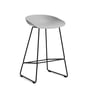 Hay - About A Stool AAS 38 Bar stool H 76, black / concrete grey 2. 0 (felt glides)