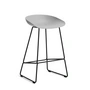 HAY - About A Stool AAS 38 Bar stool H 76, black / concrete grey 2. 0 (felt glides)