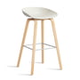 Hay - About A Stool AAS 32 H 85 cm, soaped oak / stainless steel / melange cream 2. 0 (felt glides)