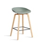 Hay - About A Stool AAS 32 H 75 cm, soaped oak / black steel / fall green 2. 0 (plastic glides)