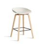 Hay - About A Stool AAS 32 H 75 cm, soaped oak / steel black / melange cream 2. 0 (felt glides)