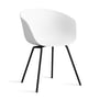 Hay - About A Chair AAC 26 , black / white 2. 0 (felt glides)