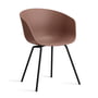 Hay - About A Chair AAC 26 , black / soft brick 2. 0 (felt glides)