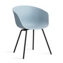 HAY - About A Chair AAC 26 , black / slate blue 2. 0 (plastic glides)