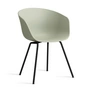 HAY - About A Chair AAC 26 , black / pastel green 2. 0 (plastic glides)