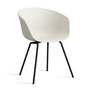HAY - About A Chair AAC 26 , black / melange cream 2. 0 (plastic glides)