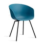 Hay - About A Chair AAC 26 , black / azure blue 2. 0 (felt glides)