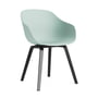 Hay - About A Chair AAC 222, black lacquered oak / dusty mint 2. 0 (felt glides)