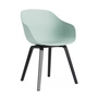 HAY - About A Chair AAC 222, black lacquered oak / dusty mint 2. 0 (felt glides)