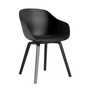 HAY - About A Chair AAC 222, black lacquered oak / black 2. 0 (plastic glides)