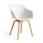 Hay - About A Chair AAC 222, lacquered oak / white 2. 0 (felt glides)