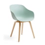 Hay - About A Chair AAC 222, lacquered oak / dusty mint 2. 0 (felt glides)