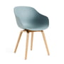 Hay - About A Chair AAC 222, lacquered oak / dusty blue 2. 0 (felt glides)