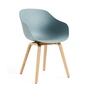 HAY - About A Chair AAC 222, lacquered oak / dusty blue 2. 0 (felt glides)
