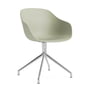 Hay - About A Chair AAC 220, polished aluminum / pastel green 2. 0 (felt glides)