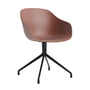 Hay - About A Chair AAC 220, black / soft brick 2. 0 (felt glides)