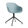 Hay - About A Chair AAC 220, black / dusty blue 2. 0 (felt glides)