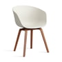 Hay - About A Chair AAC 22, walnut lacquered / melange cream 2. 0 (plastic glides)