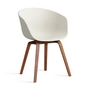 HAY - About A Chair AAC 22, walnut lacquered / melange cream 2. 0 (plastic glides)