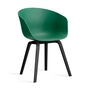 HAY - About A Chair AAC 22, black lacquered oak / teal green 2. 0 (felt glides)