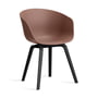 Hay - About A Chair AAC 22, black lacquered oak / soft brick 2. 0 (felt glides)