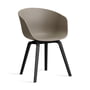 Hay - About A Chair AAC 22, black lacquered oak / khaki 2. 0 (felt glides)